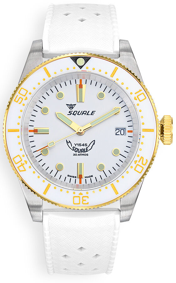 Squale 1545WTWT.HTW 1545 White on Strap
