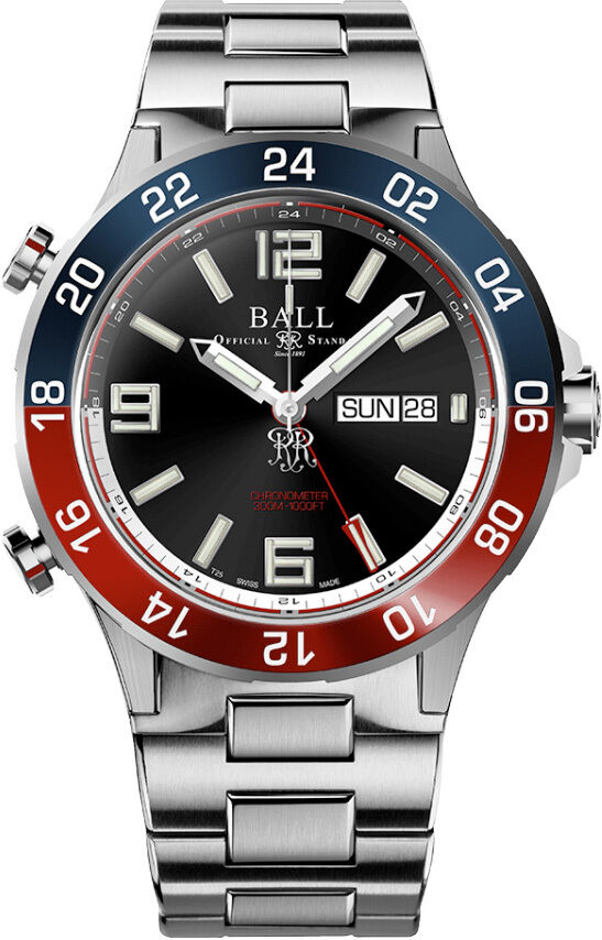 Ball DG3222A-S1CJ-BK Roadmaster Marine GMT Black Dial 42mm