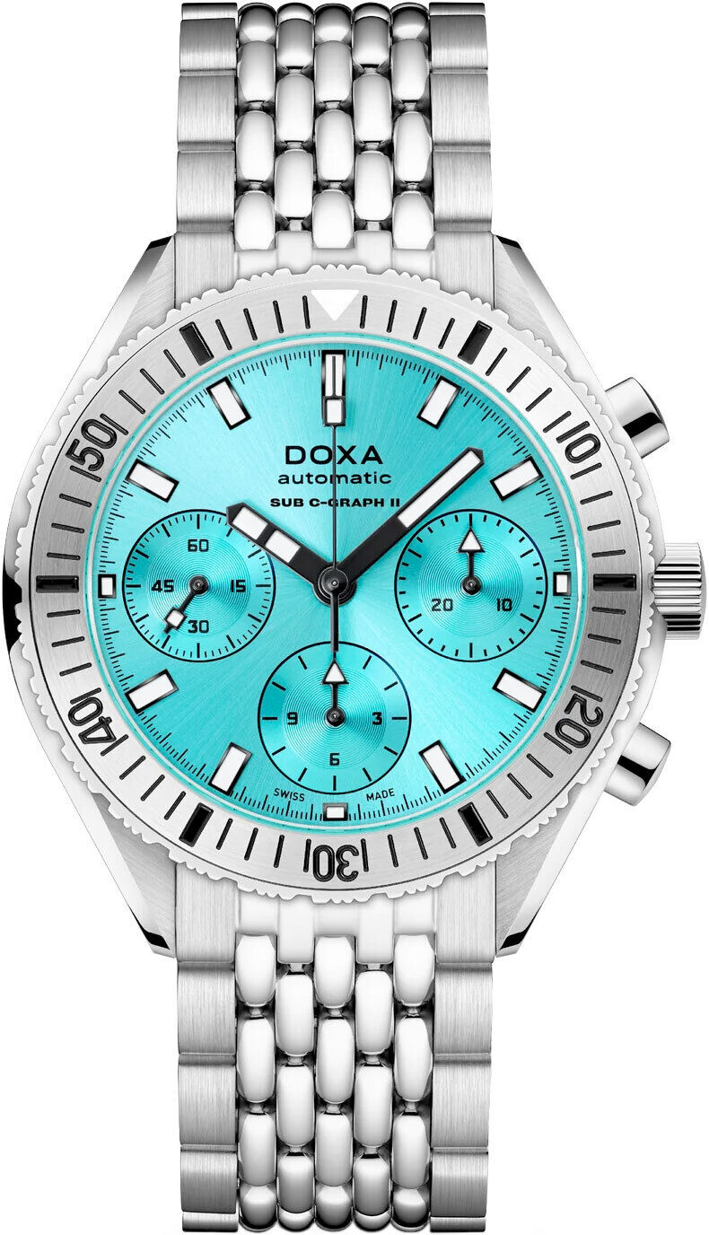 DOXA Sub 200 C-Graph II Aquamarine 797.10.241.10 on Bracelet