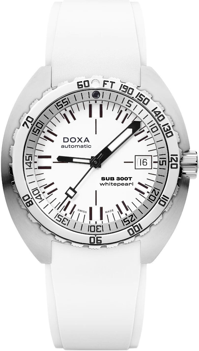 DOXA Sub 300T Whitepearl 840.10.011.23 on Strap