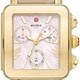 Michele Deco Sport Chronograph Gold-Plated Pink Leather Watch MWW06K000068 image 0 thumbnail