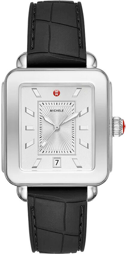 Michele Deco Sport Stainless Black Silicone Watch MWW06K000044