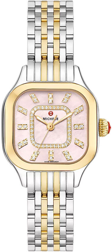 Michele Meggie Two-Tone 18K Gold-Plated Diamond Dial Watch MWW33B000014