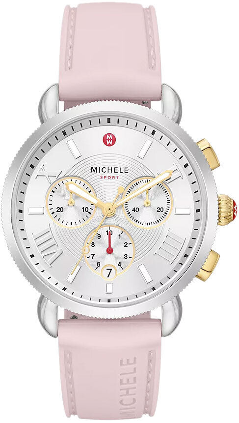 Michele Sporty Sport Sail Two-Tone Peony Silicone Watch MWW01P000023