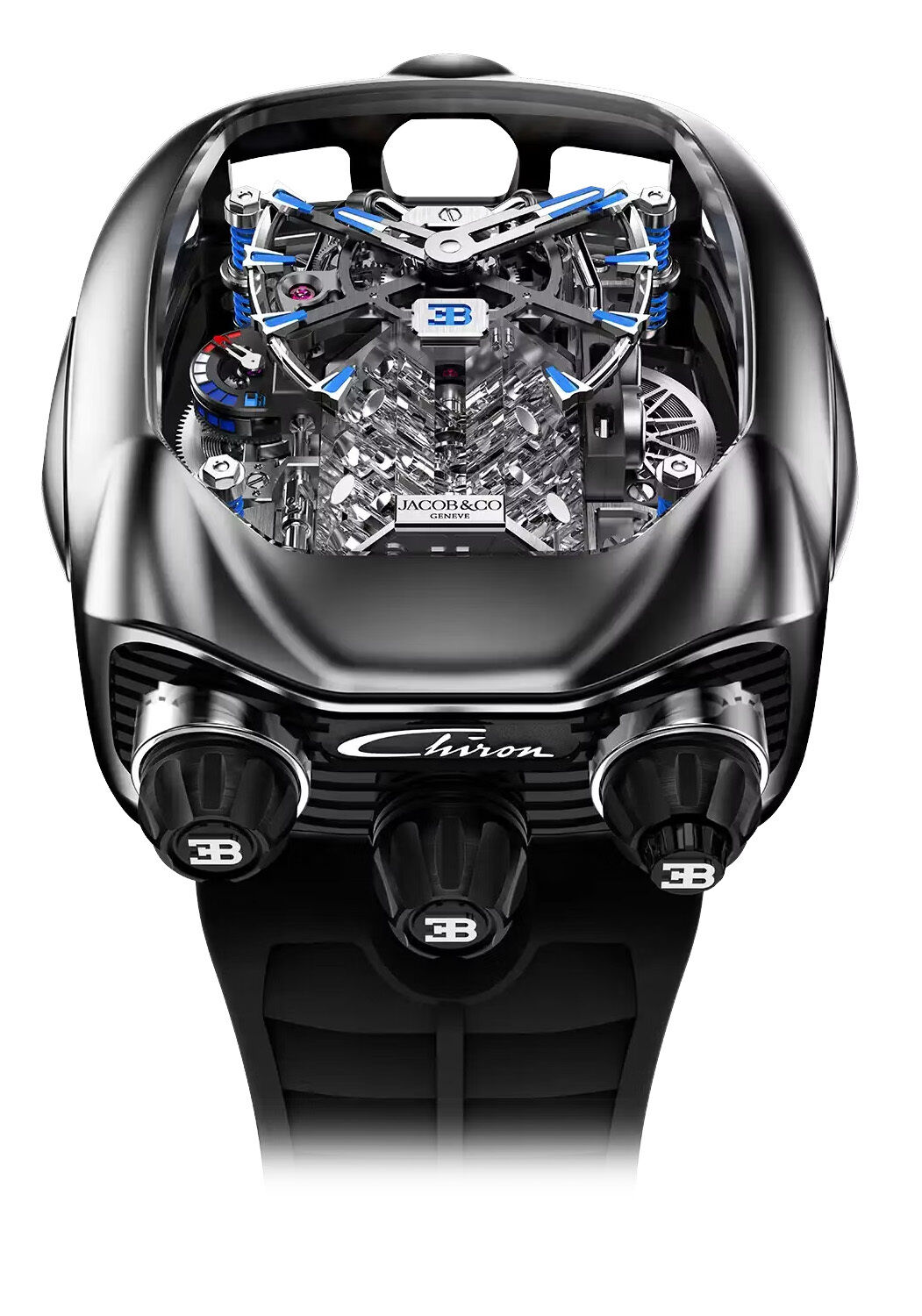 Jacob & Co. Bugatti Chiron Tourbillon Titanium Black DLC