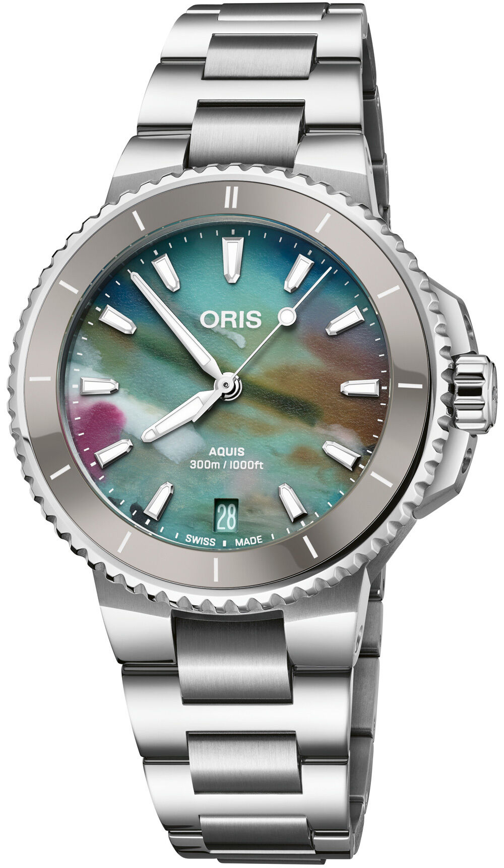 Oris Aquis Date Upcycle Multicoloured Dial on Bracelet
