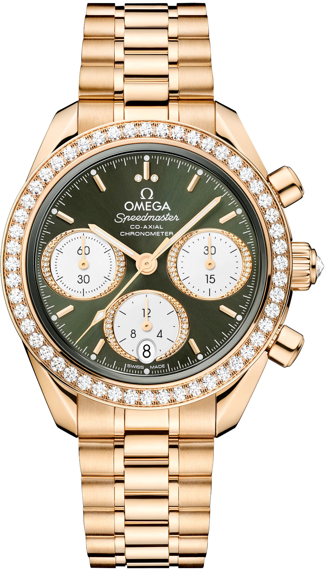 Omega Speedmaster 38 Co-Axial Chronograph 38mm Gold on Bracelet