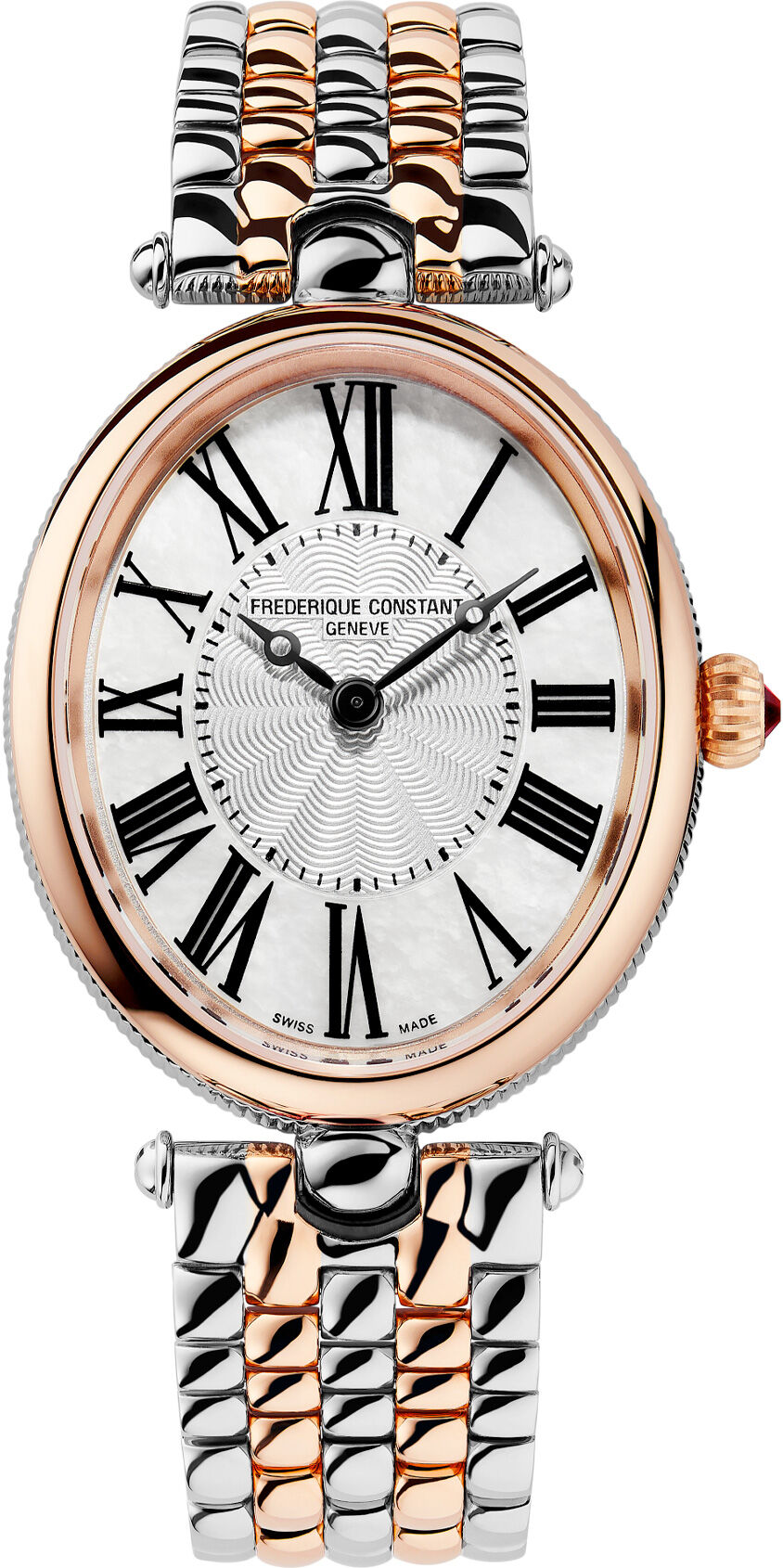 Frederique Constant FC-200MPW2V2B Art Deco Oval Ladies White Dial