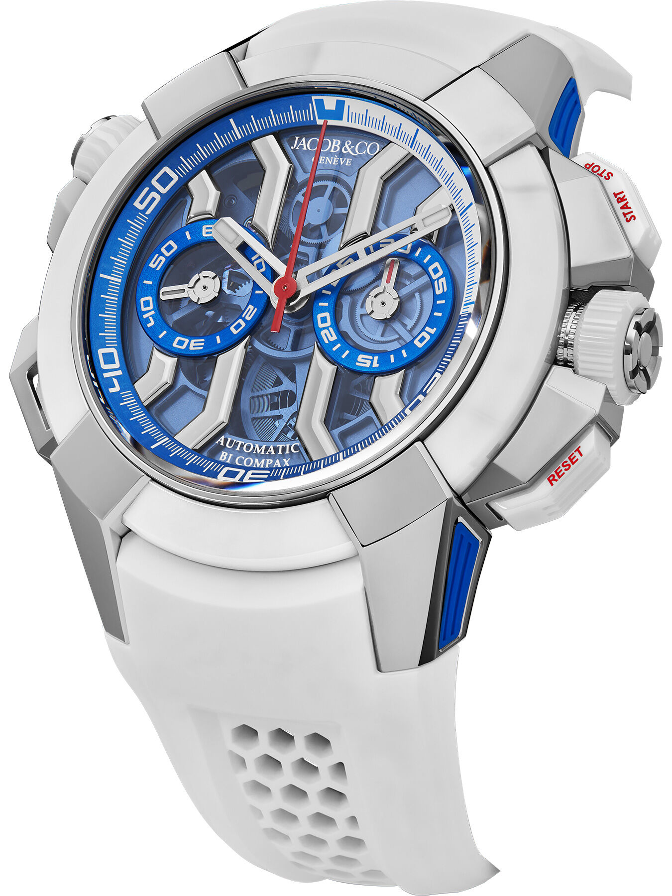 Jacob & Co. Epic X Chrono 47mm Titanium Summer Edition Blue on Strap