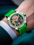 Jacob & Co. Epic X CR7 Heart of CR7 Stainless Steel Baguette Green on Strap image 1 thumbnail