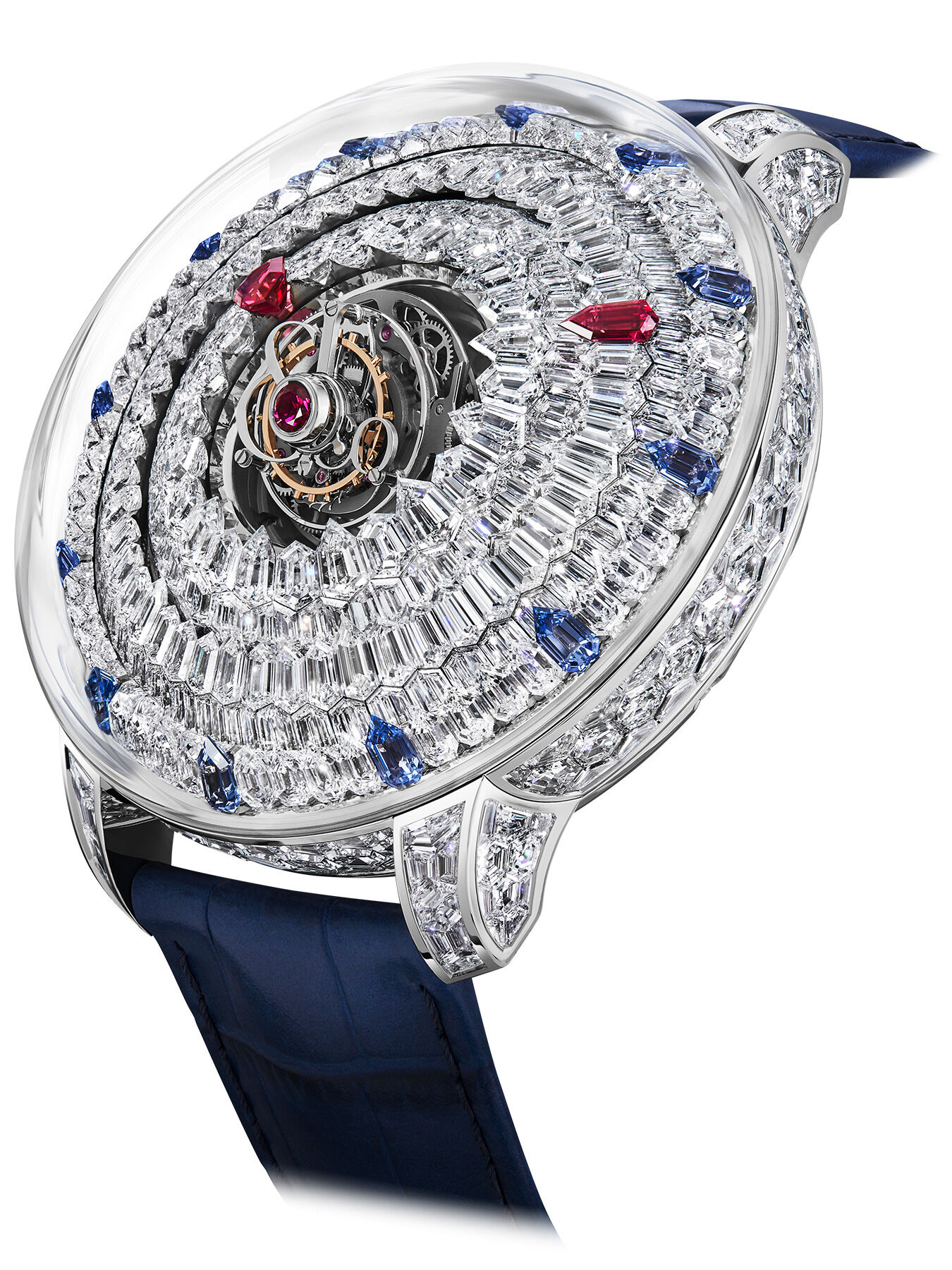 Jacob & Co. The Mystery Tourbillon White Gold Diamonds on Strap