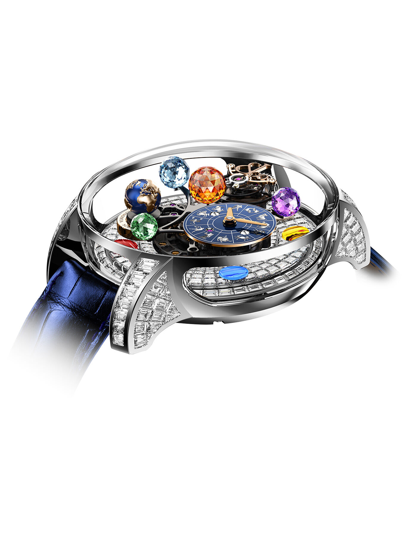 Jacob & Co. Astronomia Solar Zodiac Baguette White Gold