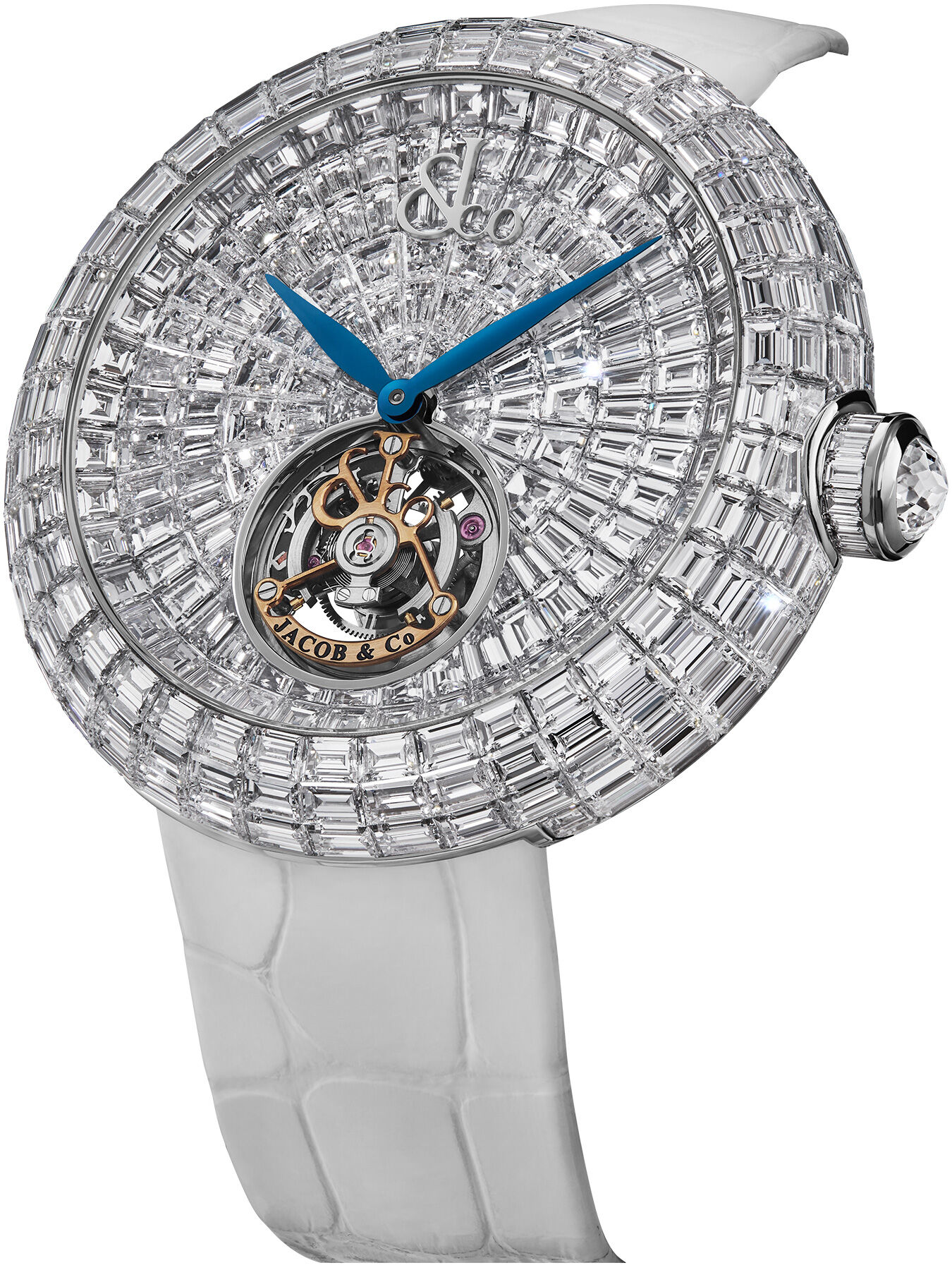 Jacob & Co. Brilliant Flying Tourbillon Diamonds White Gold on Strap