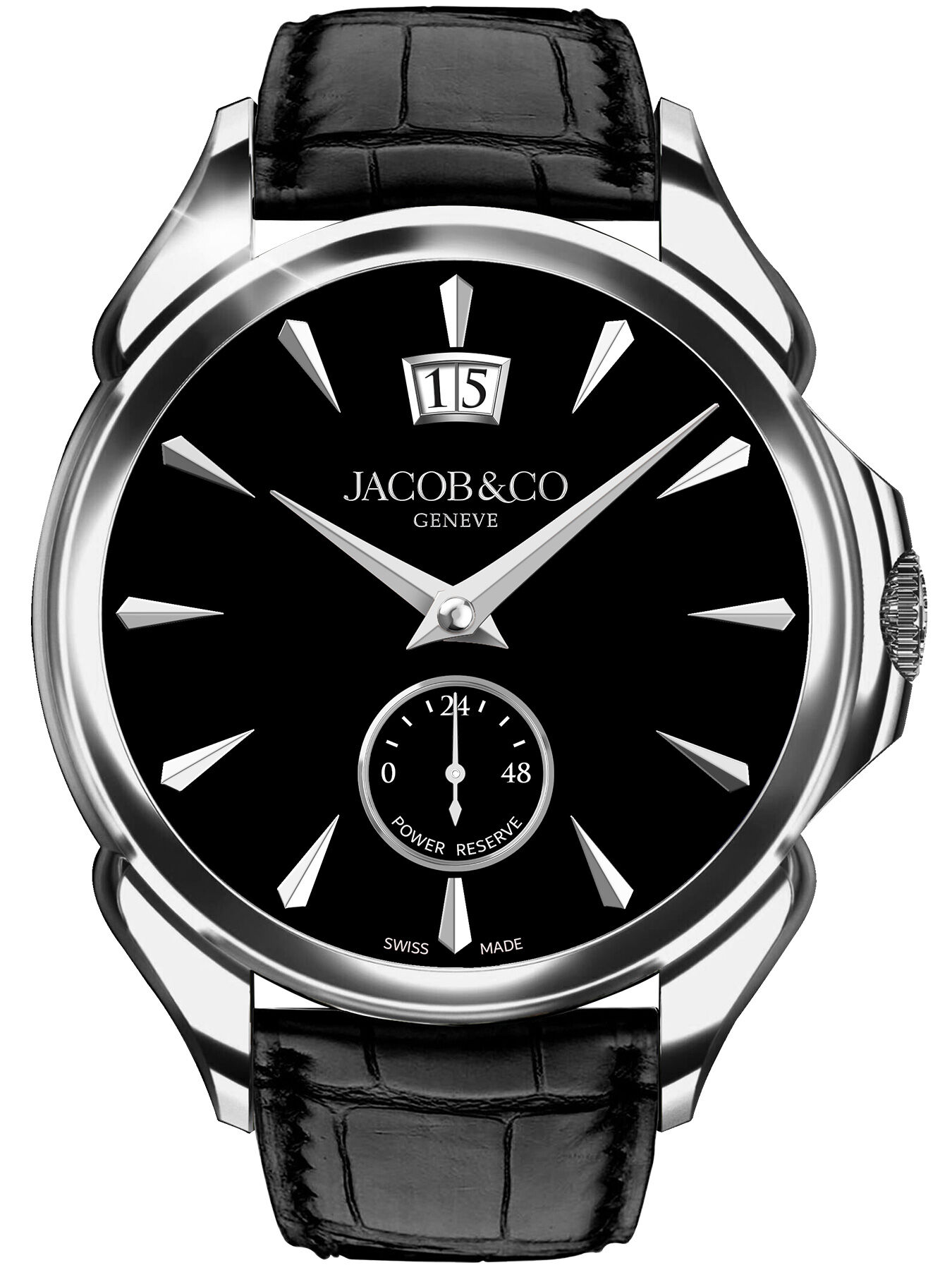 Jacob & Co. Palatial Classic Onyx Black on Strap