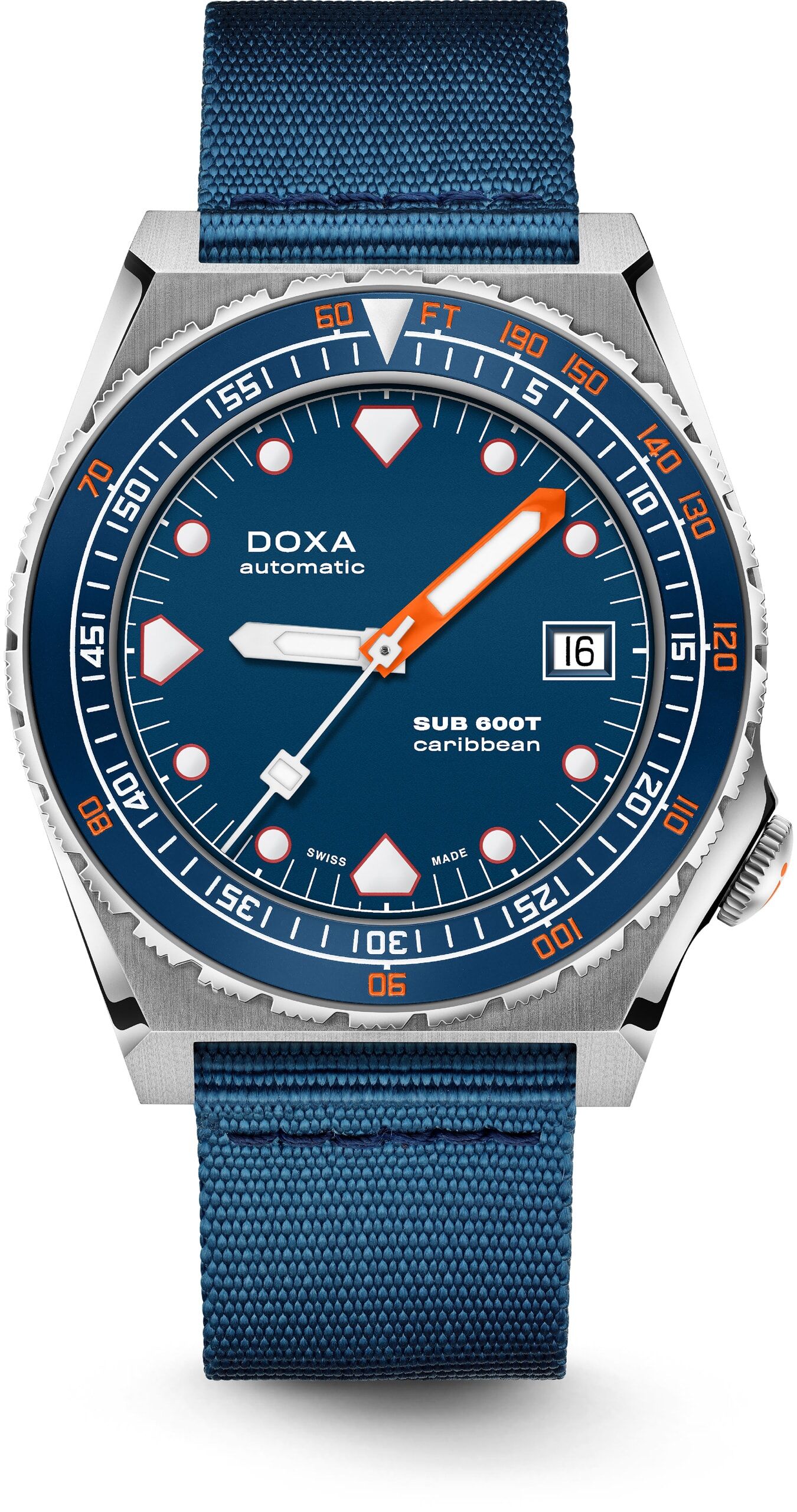 DOXA Sub 600T Caribbean 861.10.201.32-N on NATO Strap