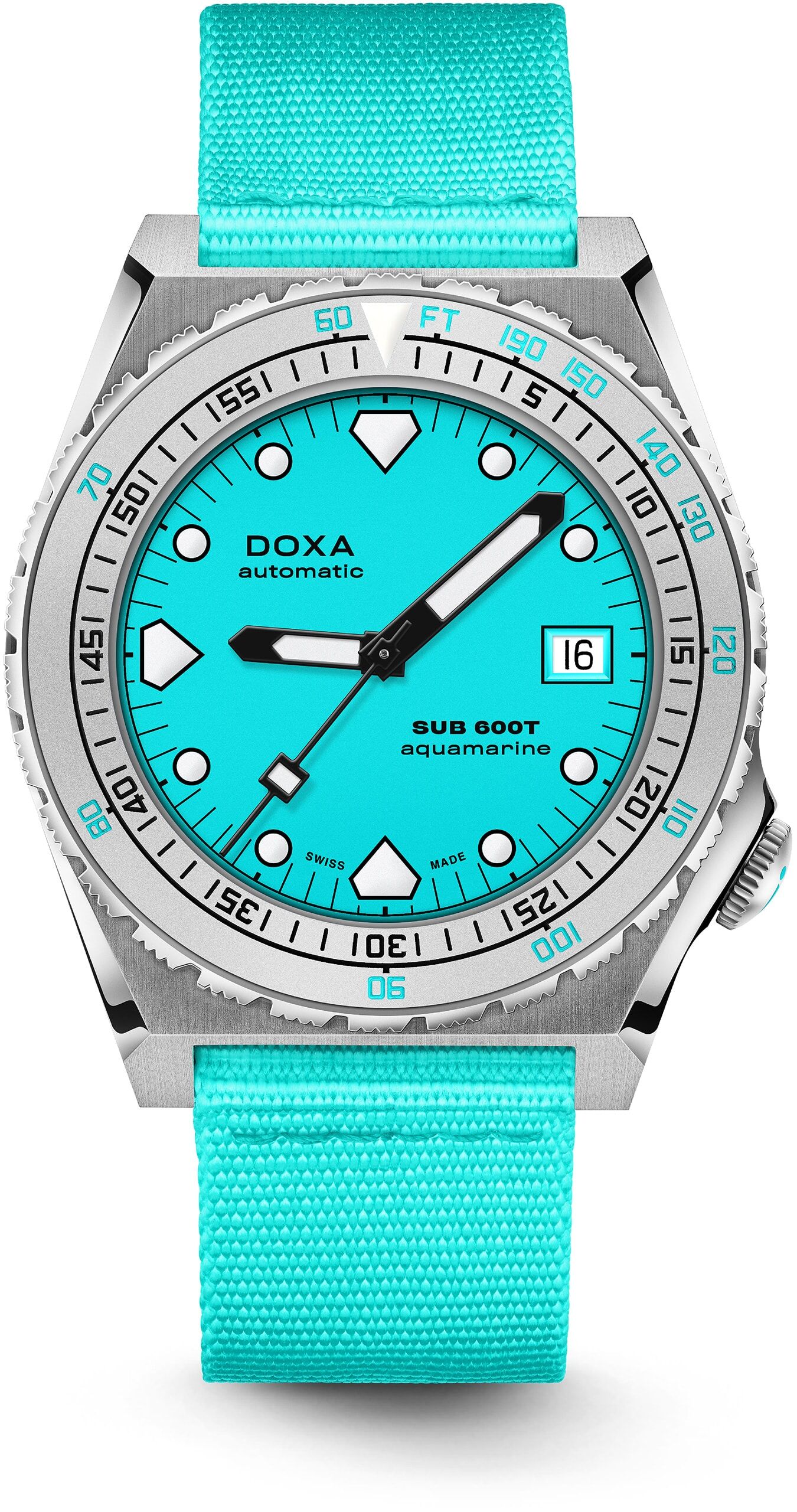 DOXA Sub 600T Aquamarine 862.10.241.25-N on NATO Strap