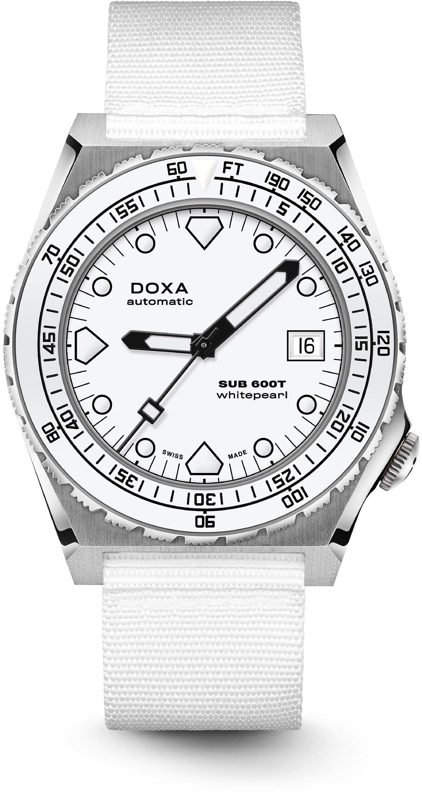 DOXA Sub 600T Whitepearl 861.10.011.23-N on NATO Strap
