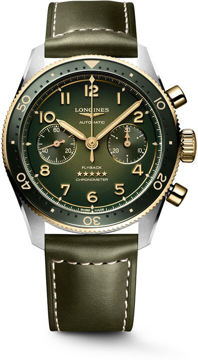 Longines L3.821.5.53.2 Spirit Green Dial on Strap