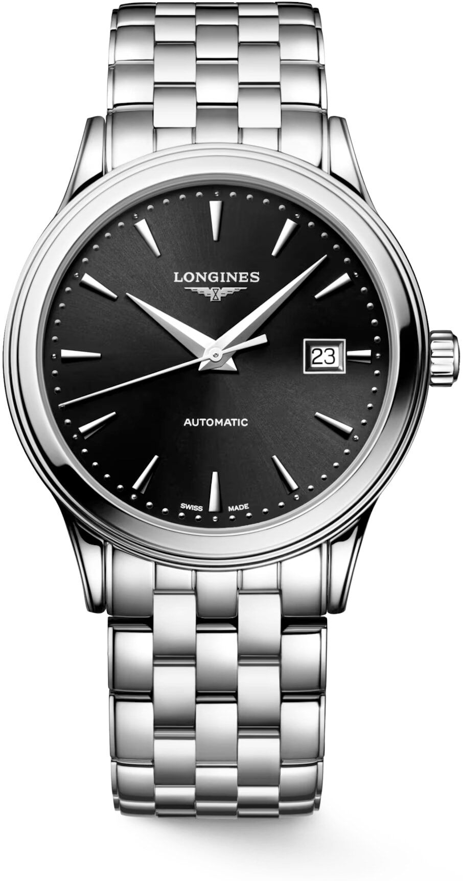 Longines L4.984.4.59.6 Flagship Black Dial on Bracelet