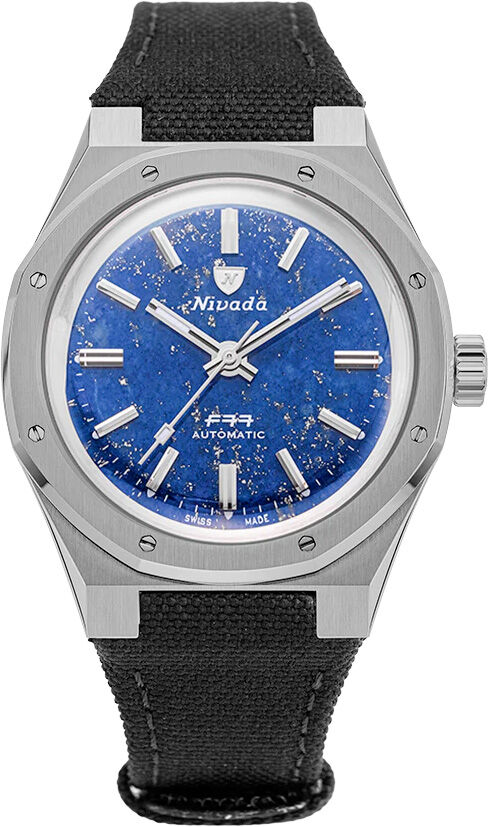 Nivada Grenchen F77 Titanium Lapis Lazuli on Strap