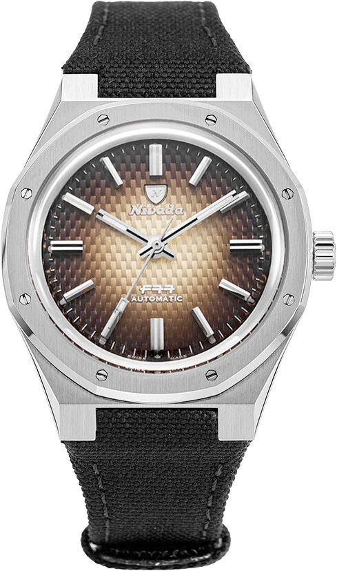 Nivada Grenchen F77 Brown Smoked Dial No Date on Strap