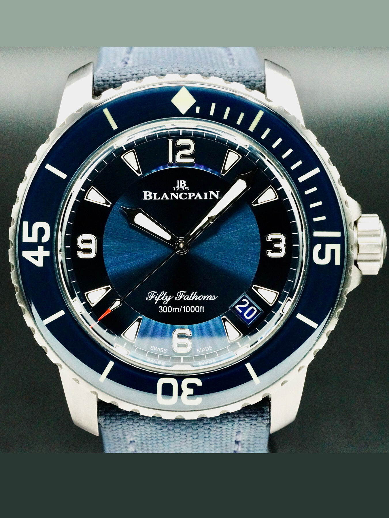 Blancpain 5015 12B40 O52A Fifty Fathoms Blue Dial Automatique ...