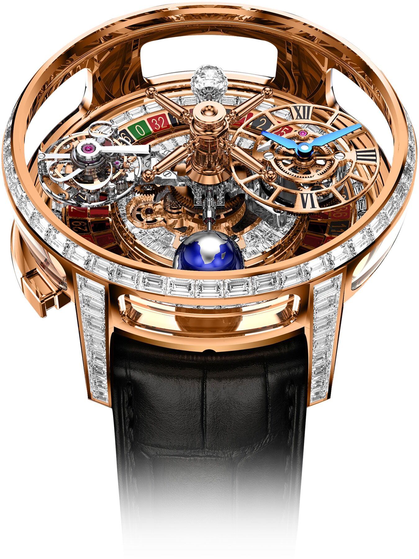 Jacob & Co. Astronomia Casino Rose Gold Baguette on Strap