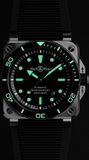 Bell & Ross BR03A-D-BL-ST/SRB Diver Black Steel Rubber Strap image 5 thumbnail