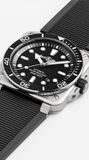 Bell & Ross BR03A-D-BL-ST/SRB Diver Black Steel Rubber Strap image 2 thumbnail