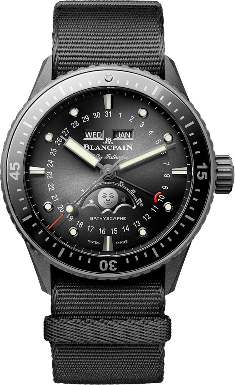 Blancpain 5054 0130 NABA Bathyscaphe Quantième Complet Phases de Lune Black Dial
