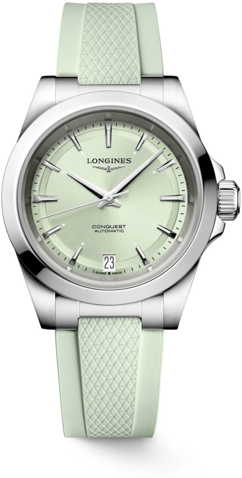 Longines L3.430.4.02.9 Conquest Sunray Green Dial on Strap