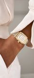 Michele Deco Madison Mid Two-Tone 18K Gold Diamond Dial Watch MWW06G000013 image 2 thumbnail