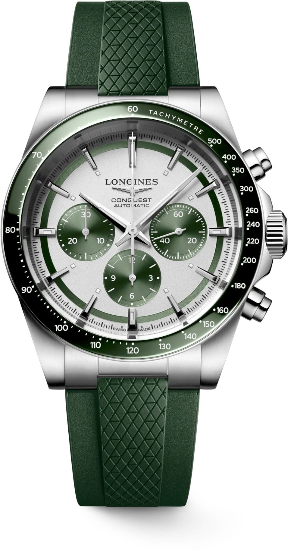 Longines L3.835.4.02.9 Conquest Chronograph Silver on Strap
