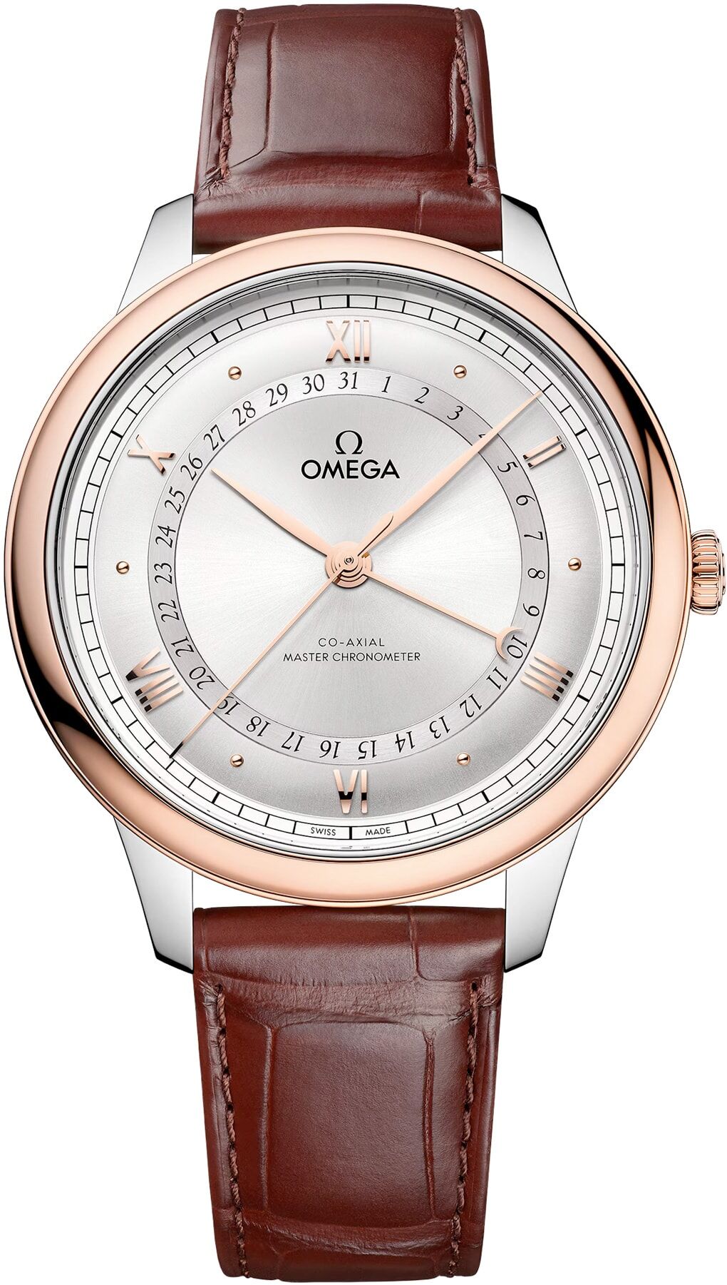 Omega 434.23.42.22.02.001 De Ville Prestige 42mm Steel and Gold on Strap