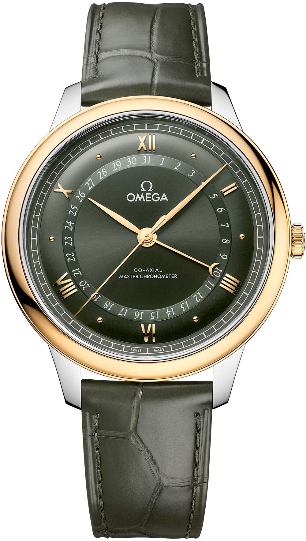 Omega 434.23.42.22.10.001 De Ville Prestige 42mm Steel and Yellow Gold on Strap