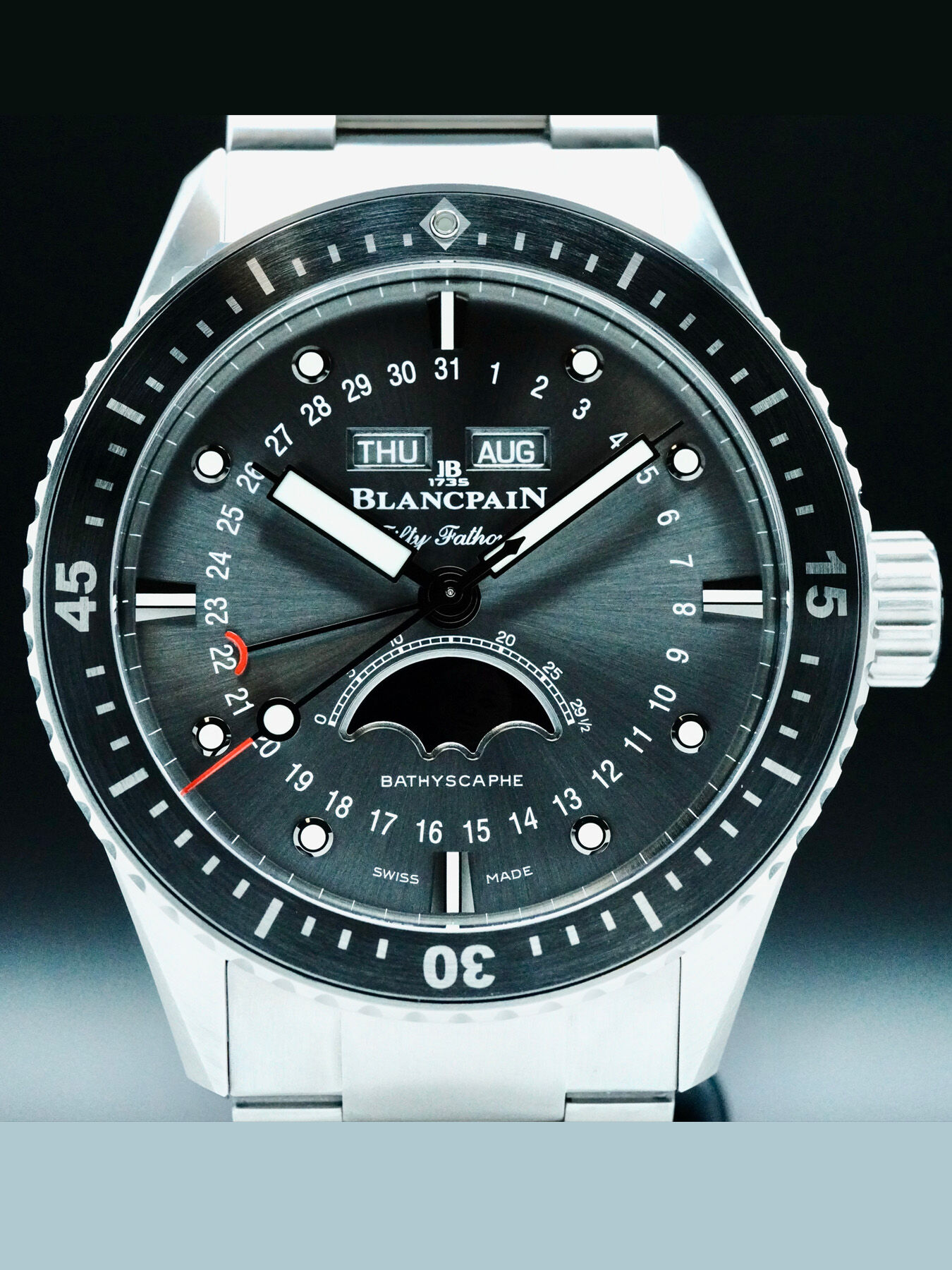 Blancpain 5054 1210 98S Fifty Fathoms Bathyscaphe Complete Calendar Titanium