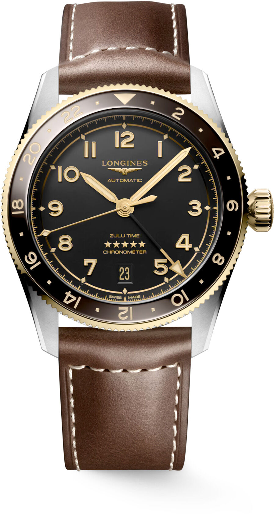 Longines L3.802.5.53.2 Spirit Zulu Time 39mm