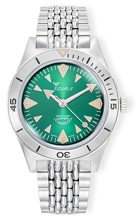 Squale SUPERSSAGR.AC Super-Squale Big Arrows Green Dial on Bracelet