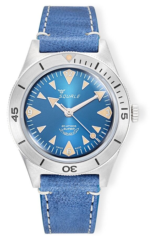 Squale SUPERSSABL.PBL Super-Squale Big Arrows Blue Dial on Strap