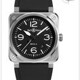 Bell and Ross BR03A-BL-ST/SRB  Auto Black Steel Rubber Band image 0 thumbnail