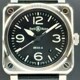 Bell & Ross BR03A-BL-ST/SRB  Auto Black Steel Canvas Band image 0 thumbnail