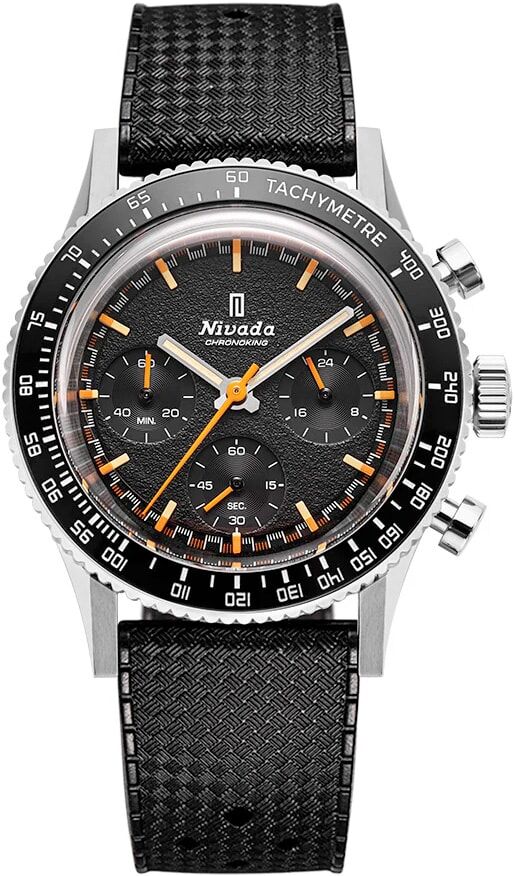 Nivada Grenchen 87040Q01 Chronoking Mecaquartz - Inter.Bezel on Strap