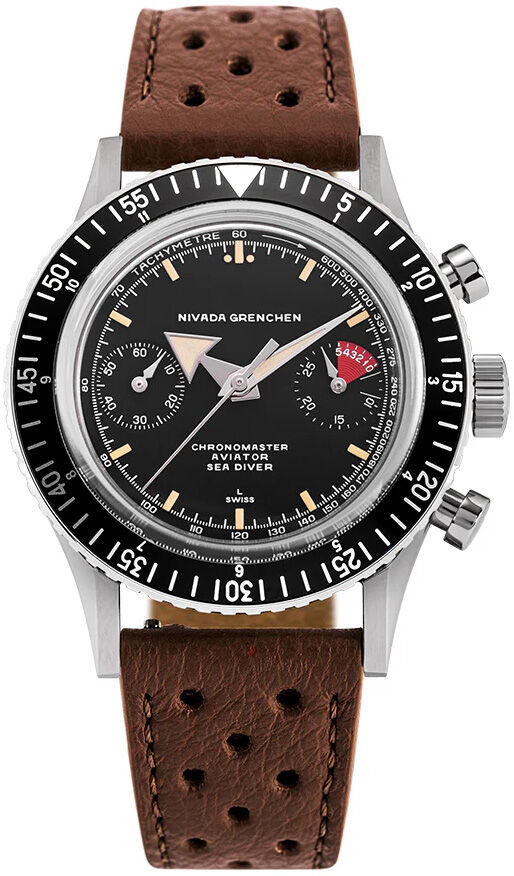 Nivada Grenchen 86056M23LC Chronomaster Broad Arrow - Inter.Bezel on Strap