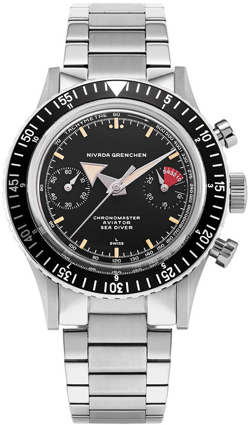Nivada Grenchen 86056M20LC Chronomaster Broad Arrow - Inter.Bezel on Bracelet