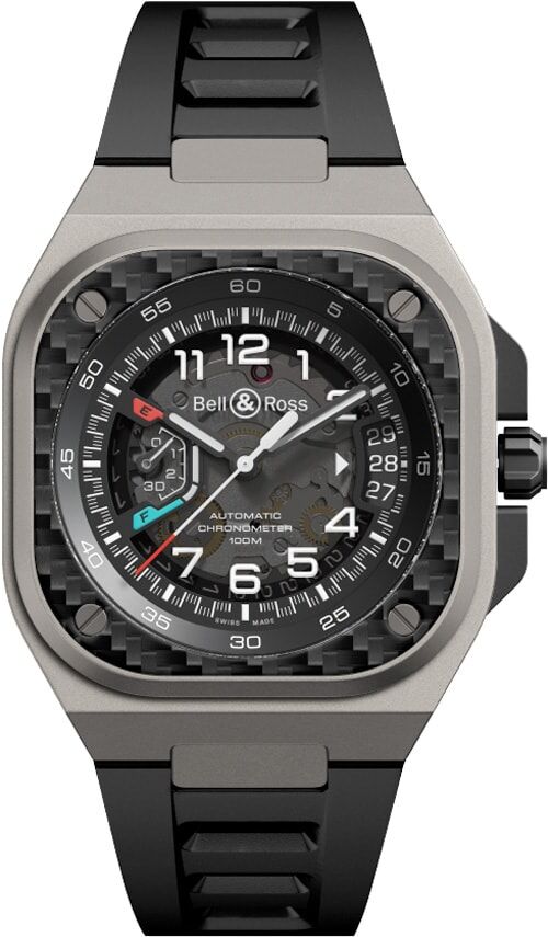Bell & Ross BRX5R-RAC-TI/SRB BR-X5 Racing Black Rubber Strap