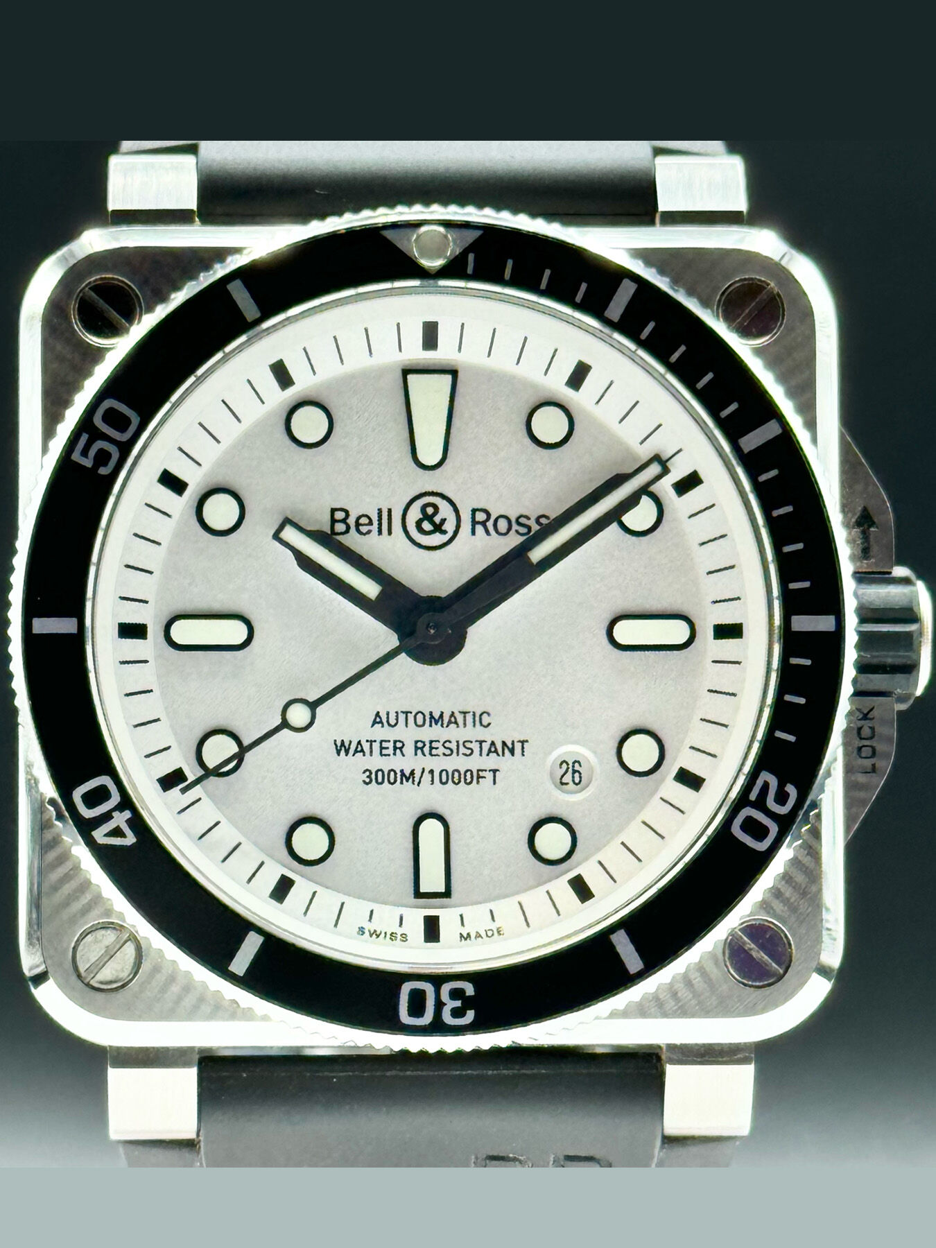 Bell & Ross BR0392-D-WH-ST/SRB BR 03-92 Diver White