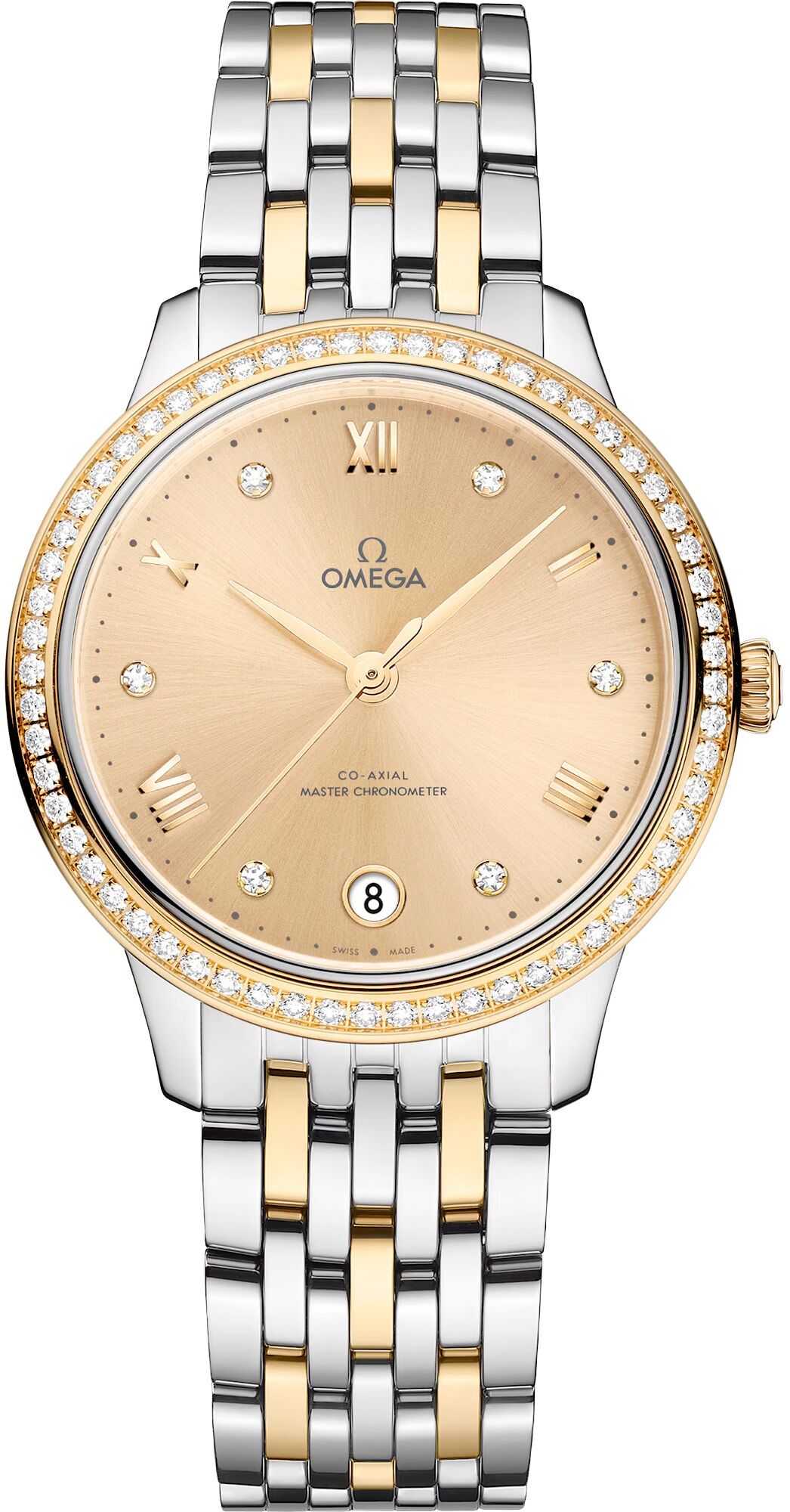 Omega 434.25.34.20.58.001 De Ville Prestige 34mm Yellow Gold on Steel