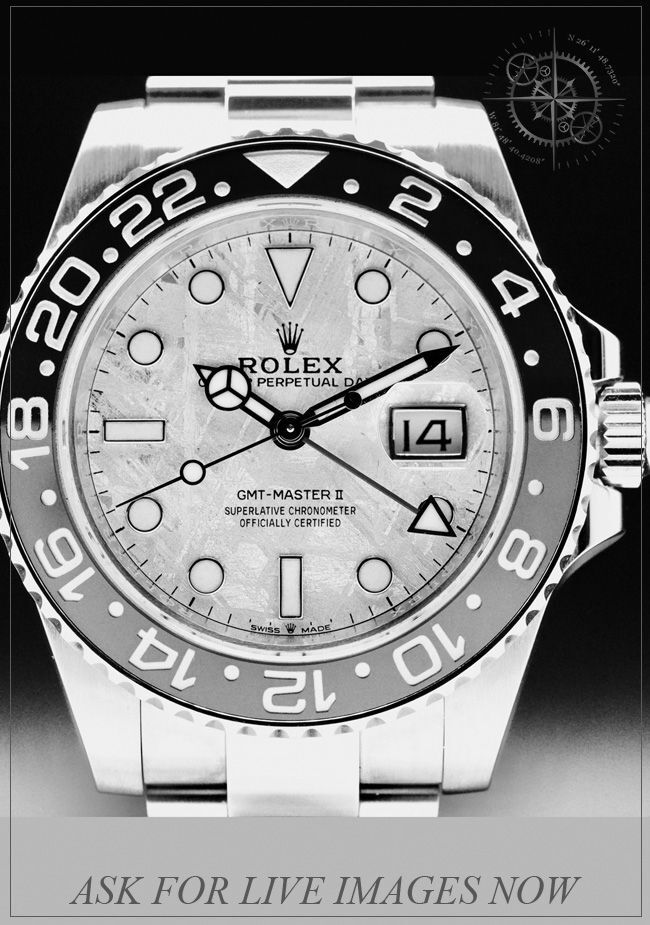 Rolex 126719BLRO GMT-Master II Pepsi 40mm Meteorite White Gold