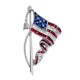 Oscar Heyman Waving American Flag Brooch 200979 image 0 thumbnail