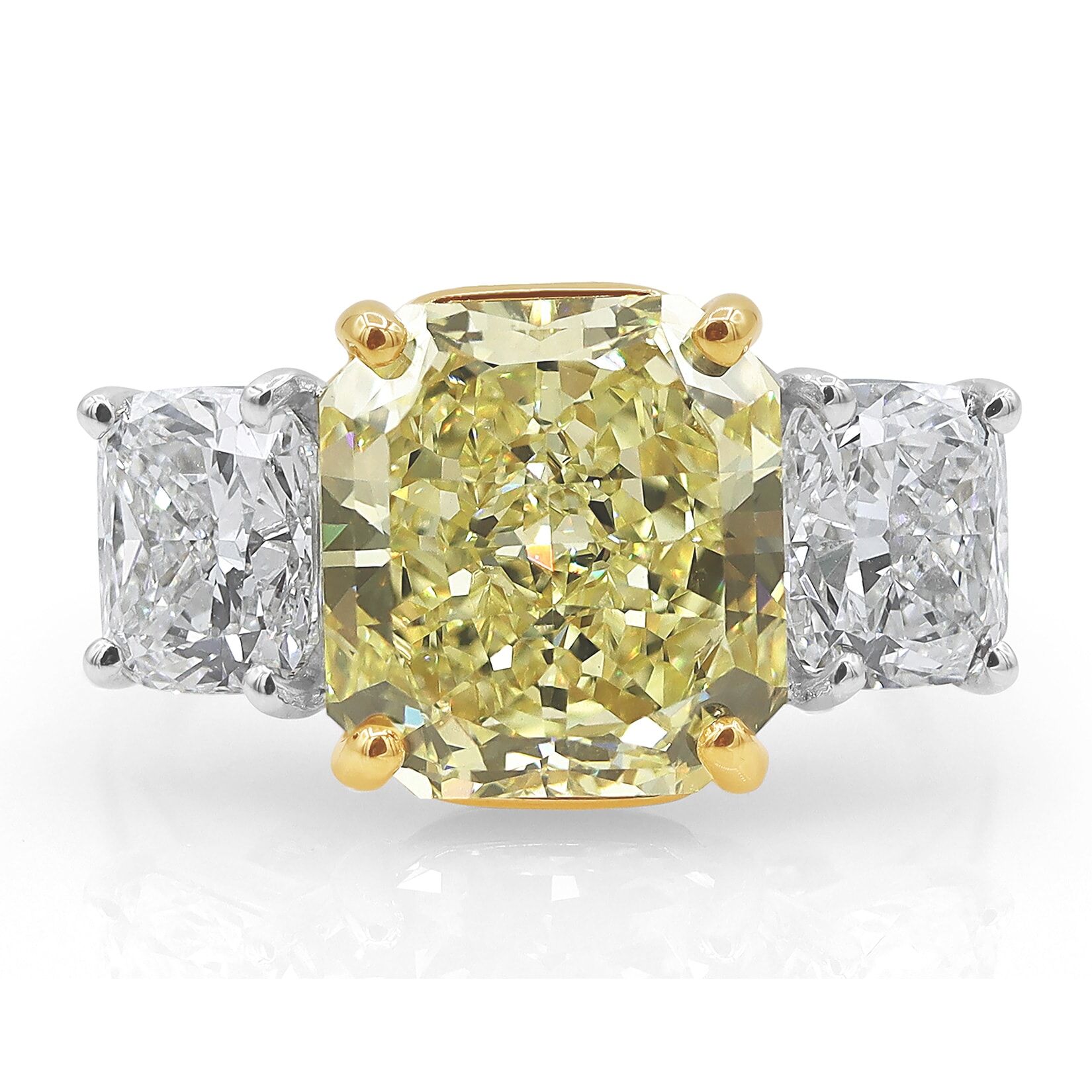 Oscar Heyman 5.39ct Fancy Yellow VVS1 Diamonds Ring 302914